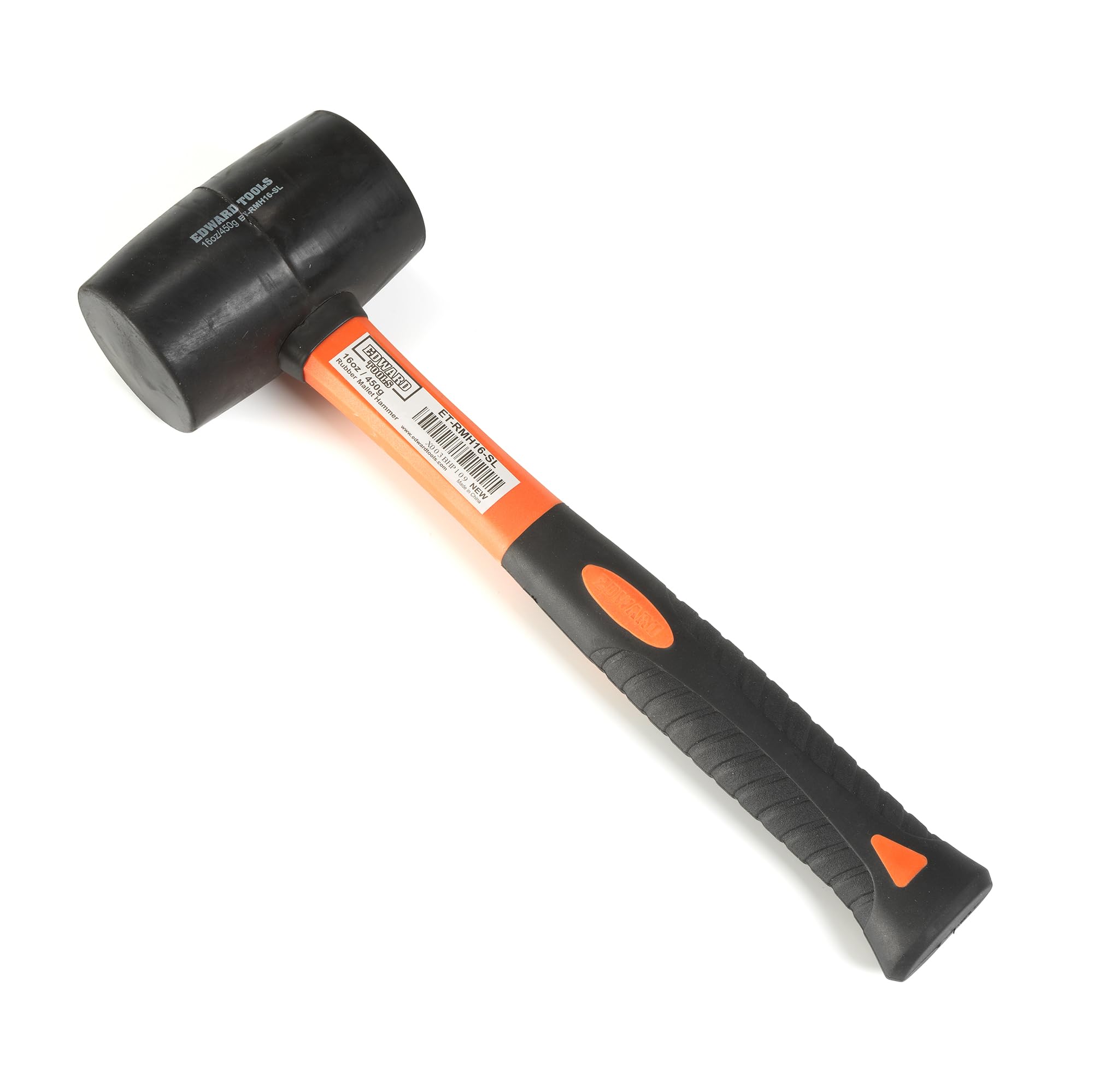 Edward Tools Rubber Mallet Hammer 16 oz - Durable Eco-friendly